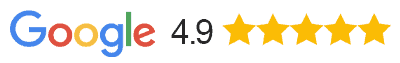 4.9 Star google Rating